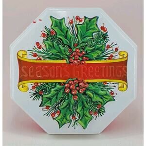VINTAGE Ullman Plastic Christmas Cookie Candy Storage Box Container